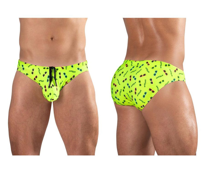 clever moda ErgoWear EW1765 X4D SW Swim Briefs Color Bright Yellow