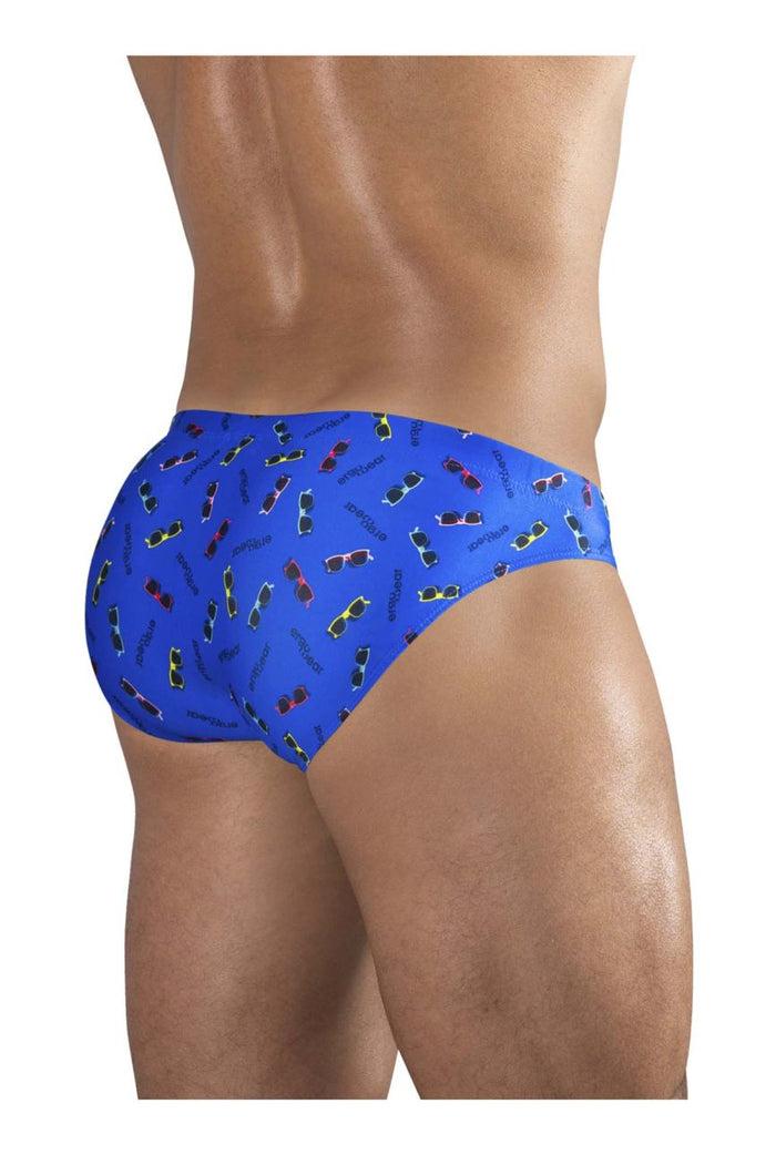 Clever Moda ErgoWear EW1767 X4D SW Swim Briefs Color Blue-Sunglasses