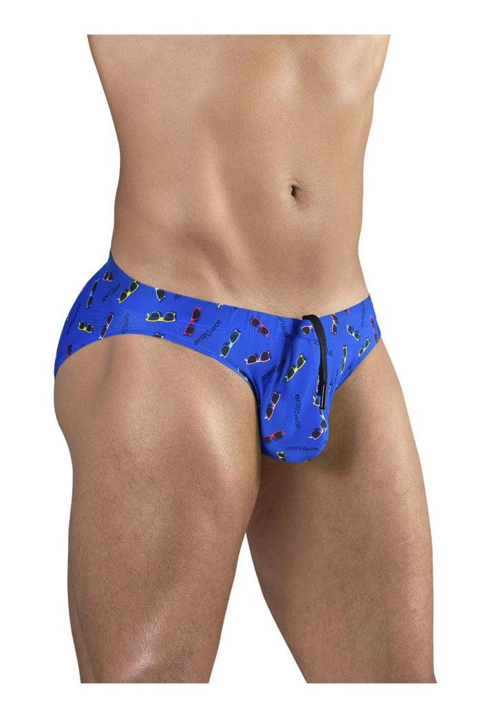 Clever Moda ErgoWear EW1767 X4D SW Swim Briefs Color Blue-Sunglasses