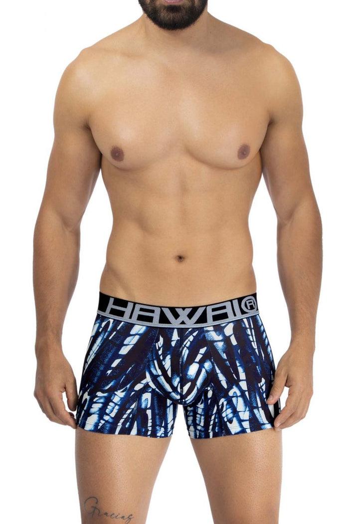 Clever Moda HAWAI 42172 Printed Microfiber Trunks Color Dark Blue