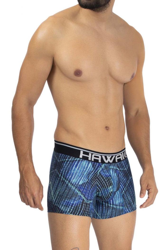 Clever Moda HAWAI 42173 Printed Microfiber Trunks Color Royal Blue