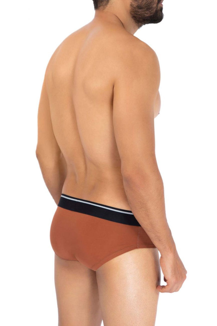 Clever Moda HAWAI 42191 Solid Microfiber Hip Briefs Color Amber