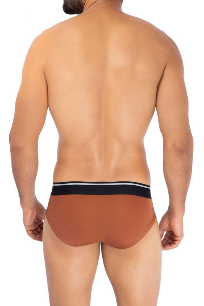 Clever Moda HAWAI 42191 Solid Microfiber Hip Briefs Color Amber