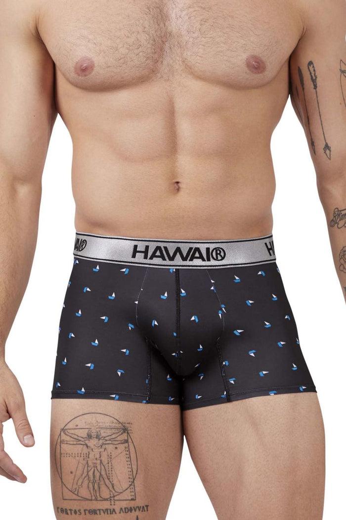 Clever Moda HAWAIR 42470 Printed Microfiber Trunks Color Black