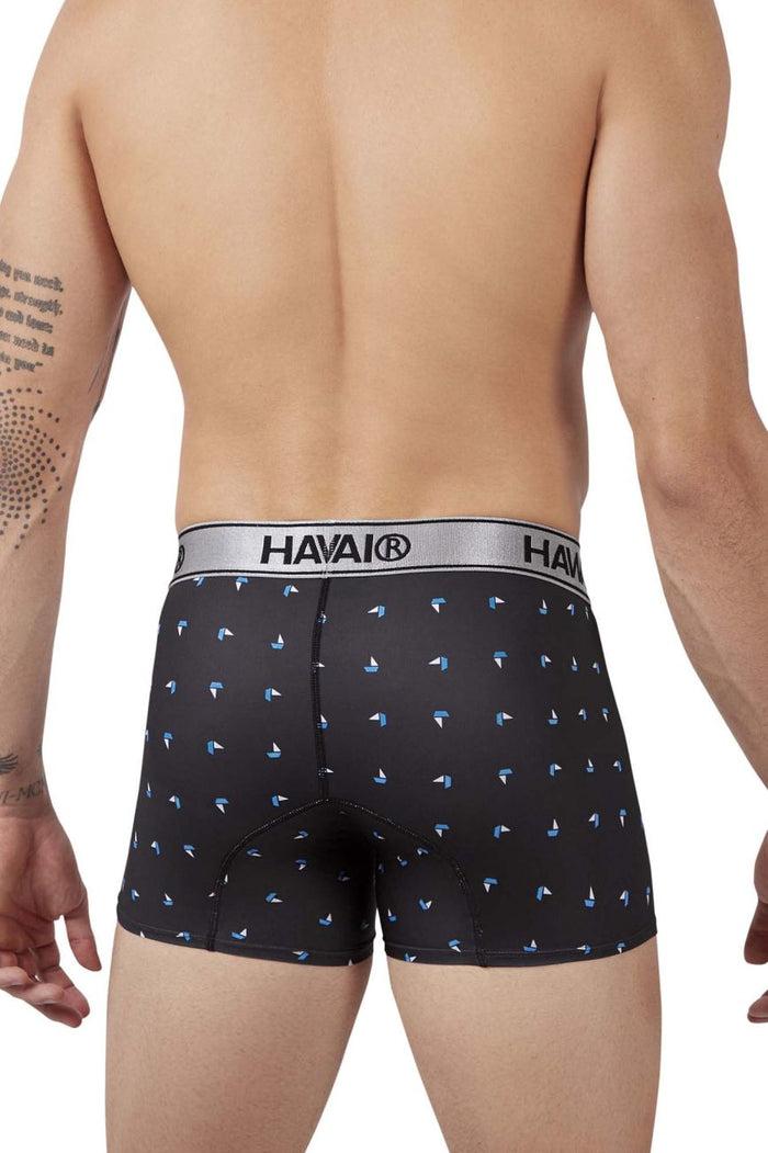 Clever Moda HAWAIR 42470 Printed Microfiber Trunks Color Black