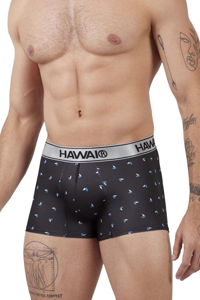 Clever Moda HAWAIR 42470 Printed Microfiber Trunks Color Black