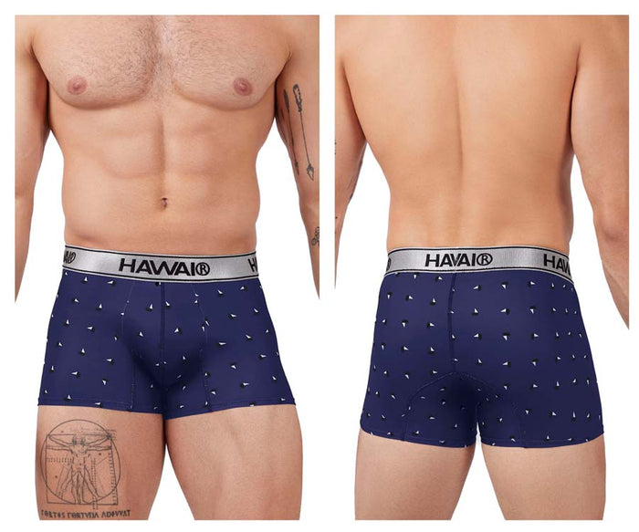 clever moda HAWAIR 42470 Printed Microfiber Trunks Color Blue