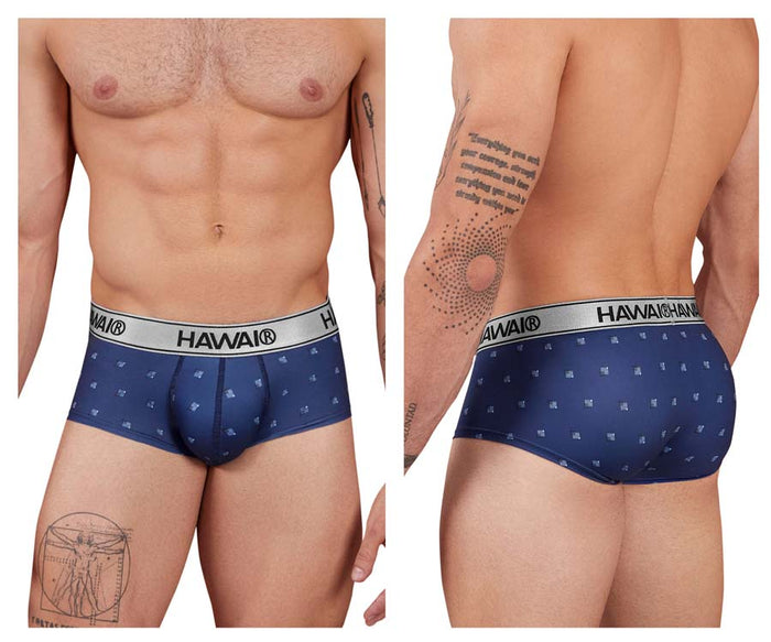 clever moda HAWAIR 42480 Printed Microfiber Briefs Color Blue