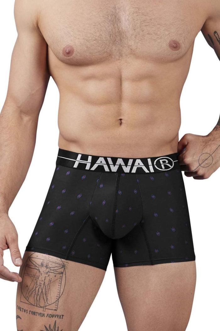 Clever Moda HAWAIR 42520 Printed Microfiber Trunks Color Black