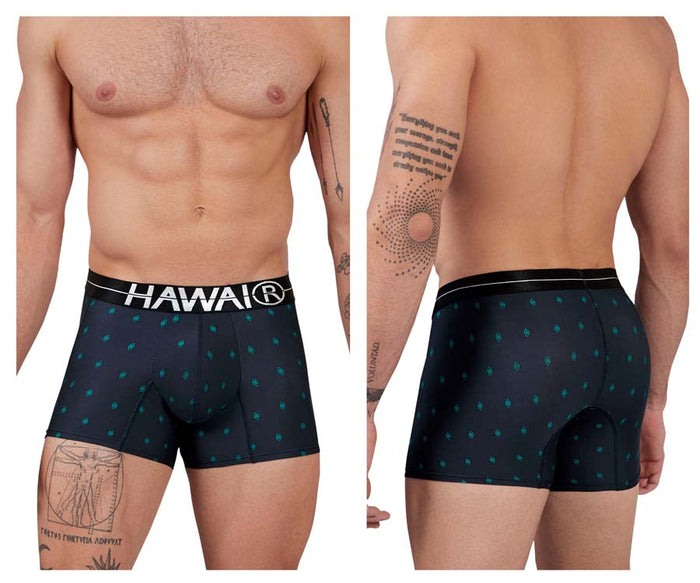 clever moda HAWAIR 42520 Printed Microfiber Trunks Color Dark Blue