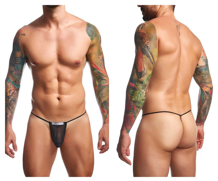 clever moda JUSTIN+SIMON XSJ02 Classic G-String Color Black Mesh