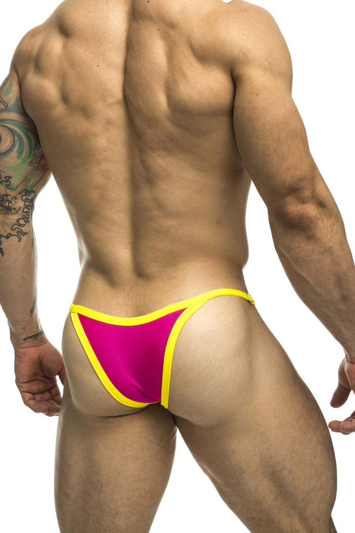 Clever Moda JUSTIN+SIMON XSJ12 Bikini One Color Hot Pink