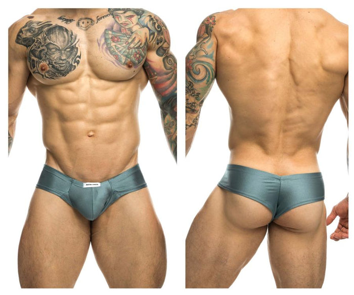 clever moda JUSTIN+SIMON XSJ22 Cheek Briefs Color Metal Green