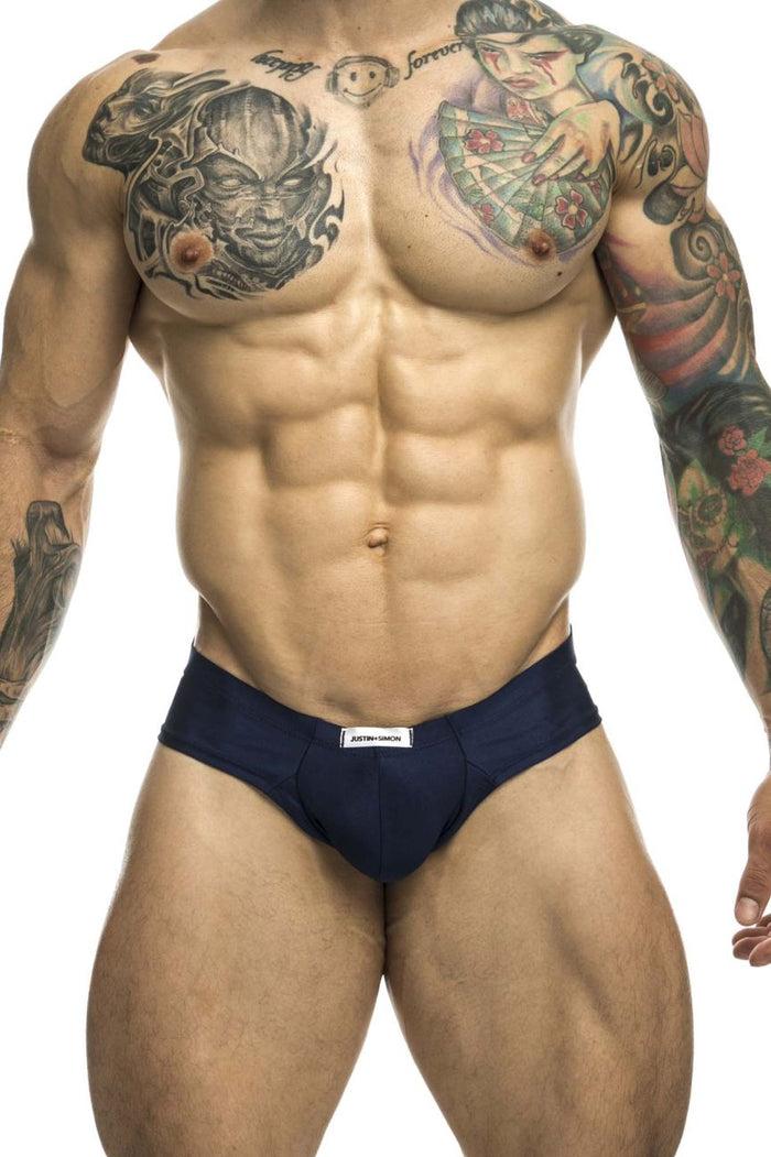 Clever Moda JUSTIN+SIMON XSJ22 Cheek Briefs Color Navy