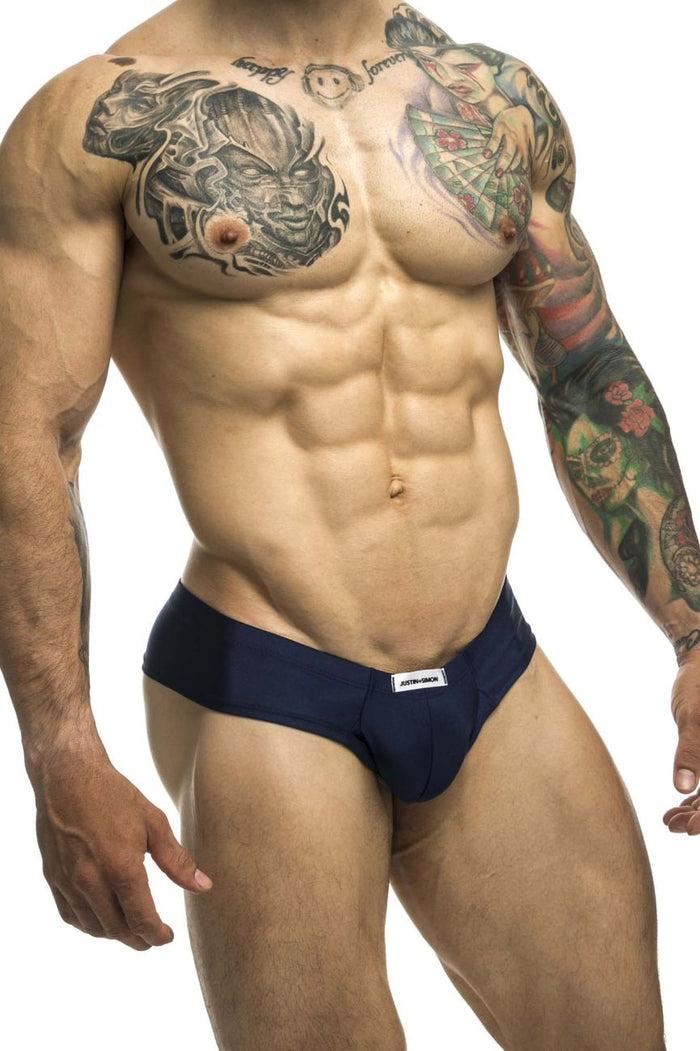 Clever Moda JUSTIN+SIMON XSJ22 Cheek Briefs Color Navy