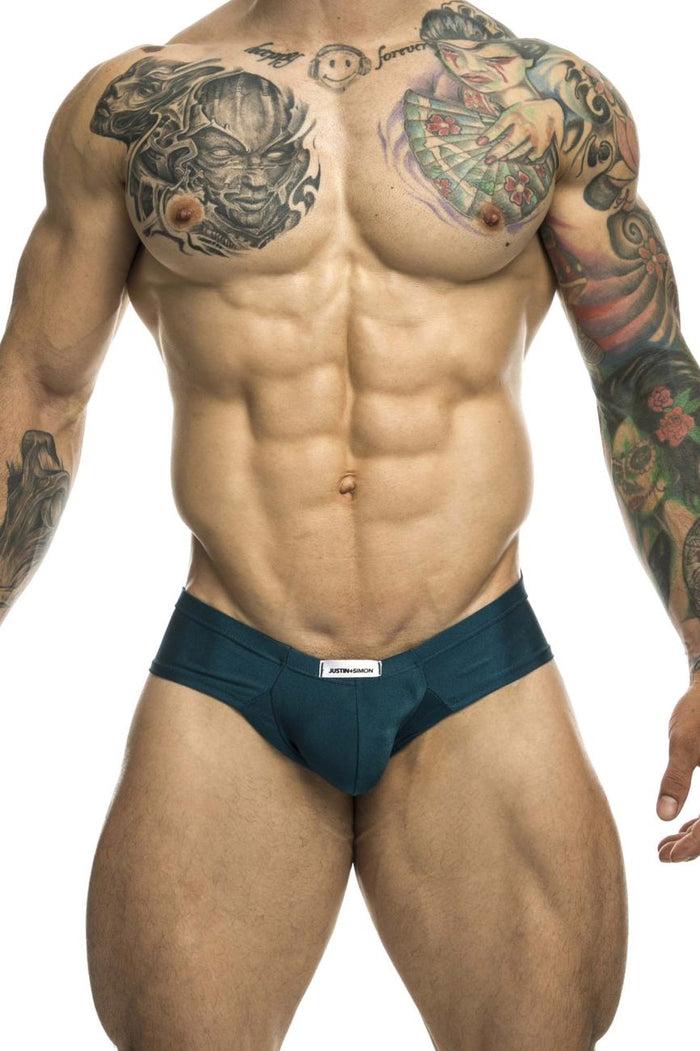 Clever Moda JUSTIN+SIMON XSJ22 Cheek Briefs Color Opal Green
