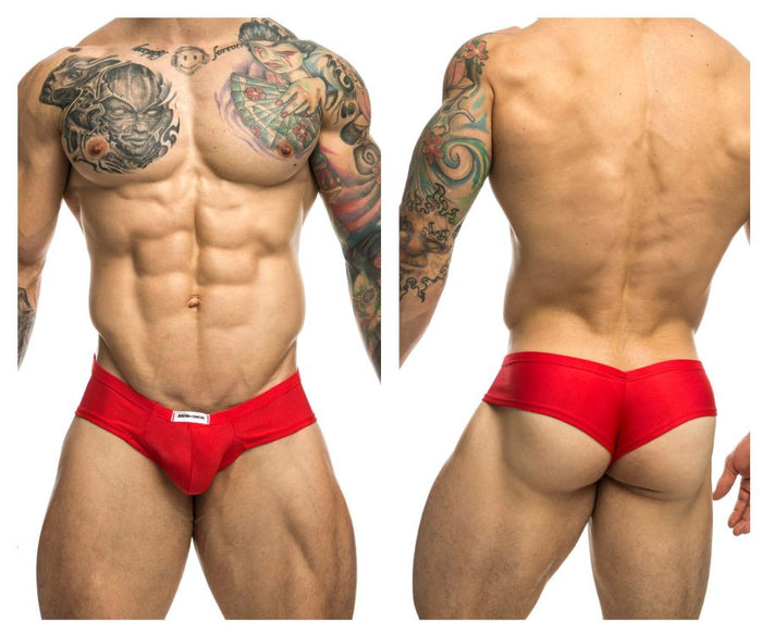 clever moda JUSTIN+SIMON XSJ22 Cheek Briefs Color Red
