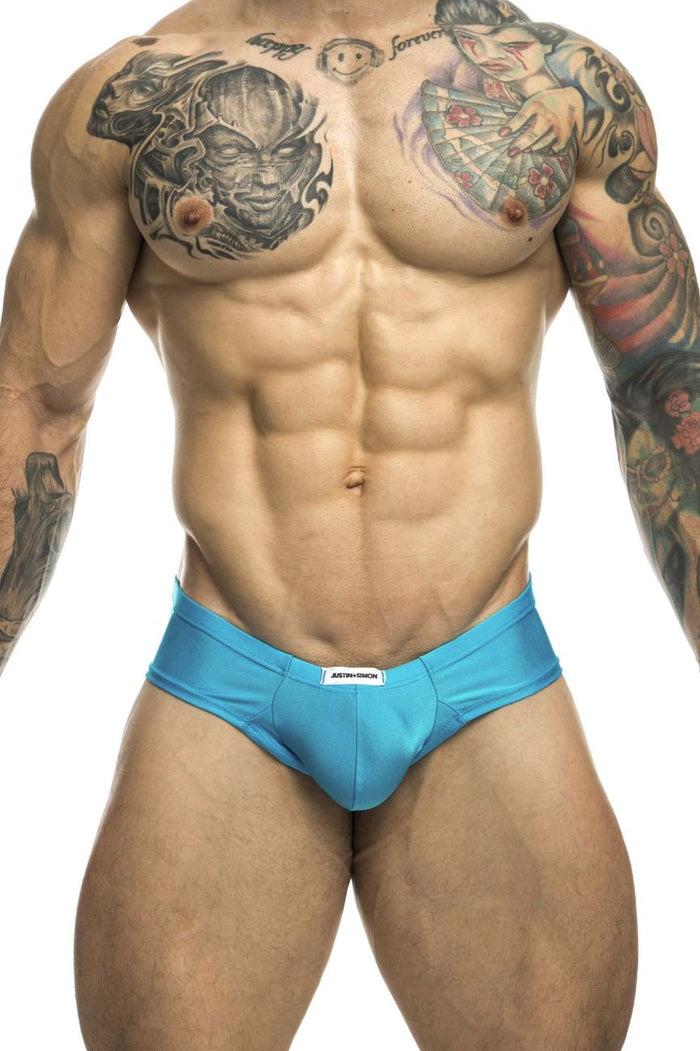Clever Moda JUSTIN+SIMON XSJ22 Cheek Briefs Color Turquoise