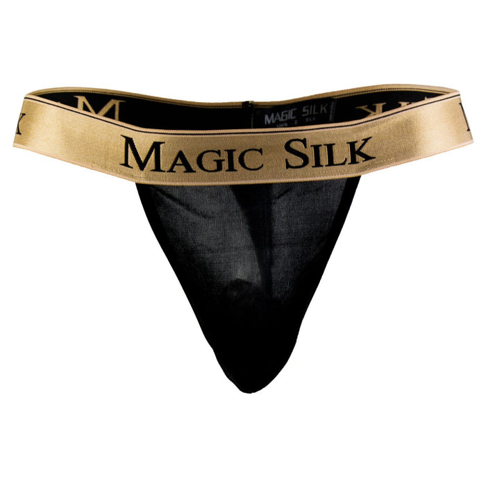 Clever Moda Magic Silk 4586 Silk Knit Micro Thong Color Black