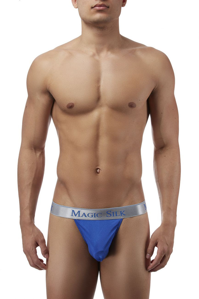 Clever Moda Magic Silk 4586 Silk Knit Micro Thong Color Cobalt