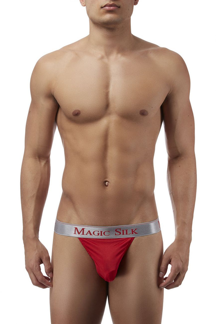 Clever Moda Magic Silk 4586 Silk Knit Micro Thong Color Red