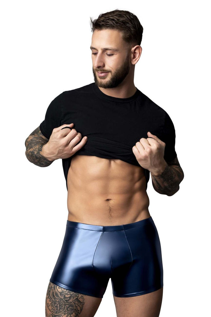 Clever Moda Male Power 153-301 Liquid Onyx 2.0 Pouch Short Color Blue