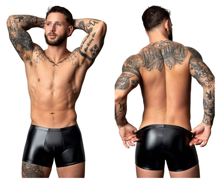 clever moda Male Power 153-301 Liquid Onyx 2.0 Pouch Short Color Black