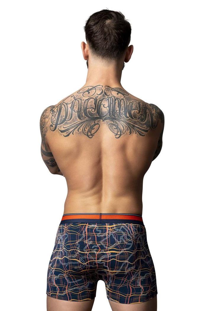 Clever Moda Male Power 160-299 Soo Cumfy Boxer Brief Color Navy-Orange