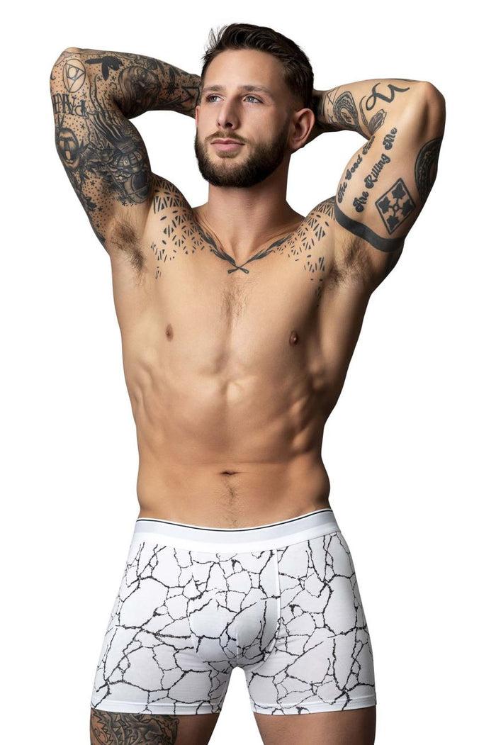 Clever Moda Male Power 160-299 Soo Cumfy Boxer Brief Color White-Black