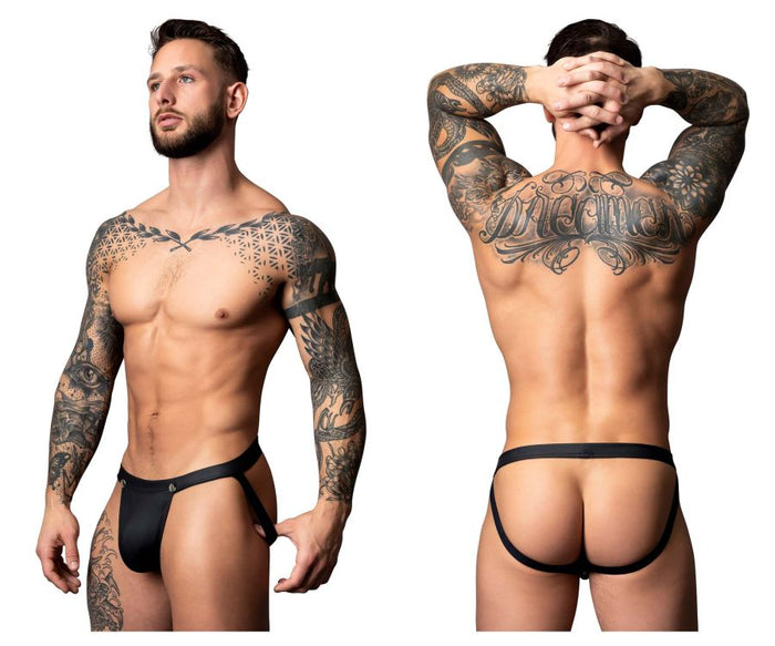 clever moda Male Power 346-298 Oh Snap Snap Off Jock Color Black