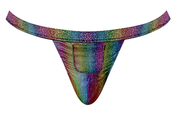 Clever Moda Male Power 347-297 Pack N Play Jock With Front Condom Pouch Color Rainbow