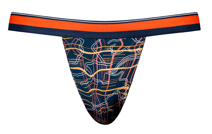 Clever Moda Male Power 349-299 Soo Cumfy Jock Color Navy-Orange