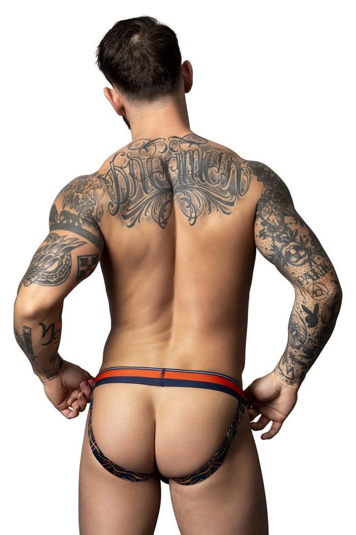 Clever Moda Male Power 349-299 Soo Cumfy Jock Color Navy-Orange