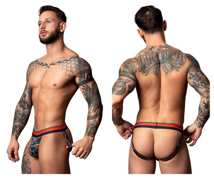 clever moda Male Power 349-299 Soo Cumfy Jock Color Navy-Orange