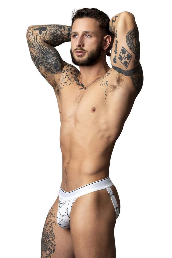 Clever Moda Male Power 349-299 Soo Cumfy Jock Color White-Black