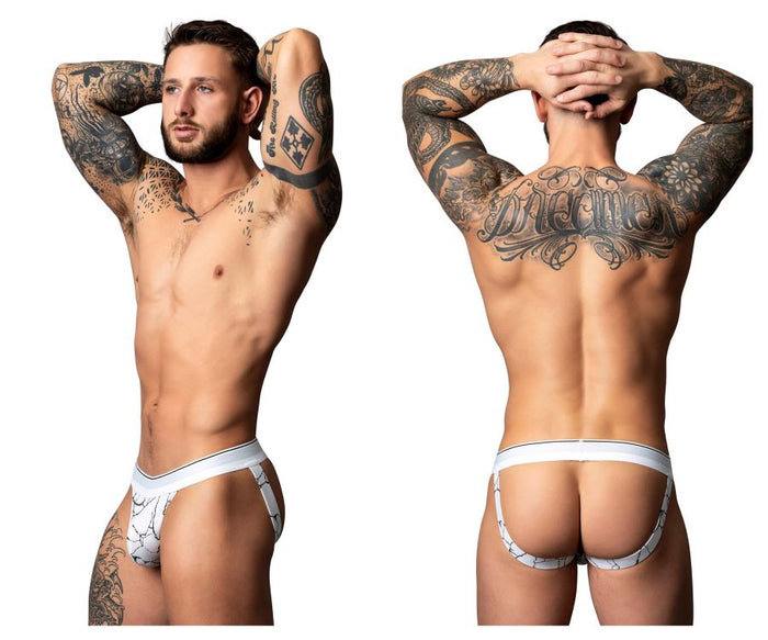 clever moda Male Power 349-299 Soo Cumfy Jock Color White-Black
