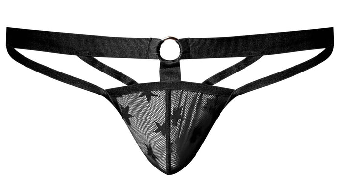 Clever Moda Male Power 386-291 Love Star Jock With Ring Color Black