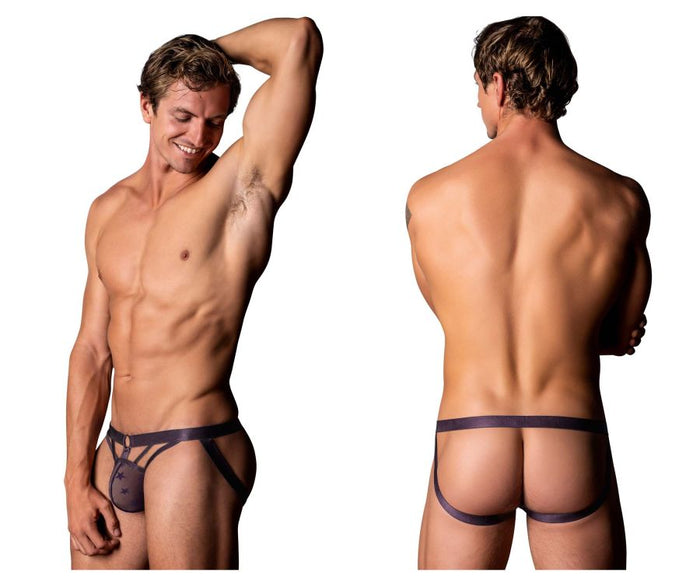 clever moda Male Power 386-291 Love Star Jock with Ring Color Purple
