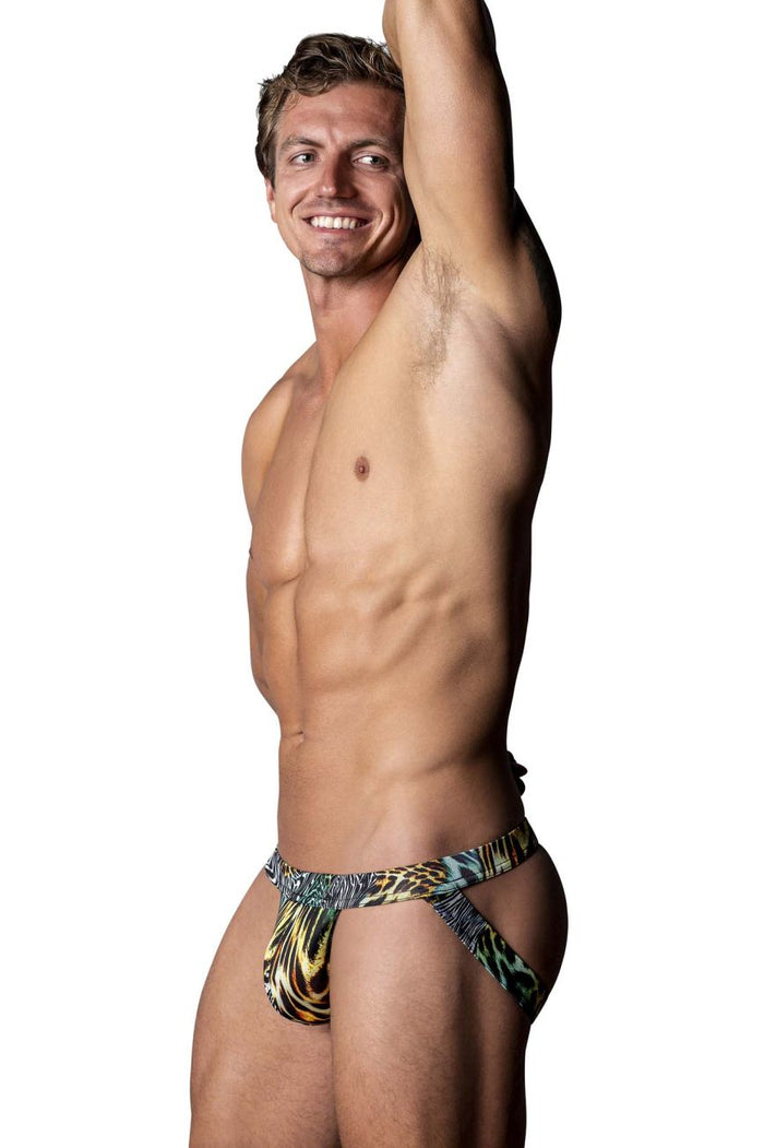 Clever Moda Male Power 392-295 Go Wild Sport Jock Color Multi Animal