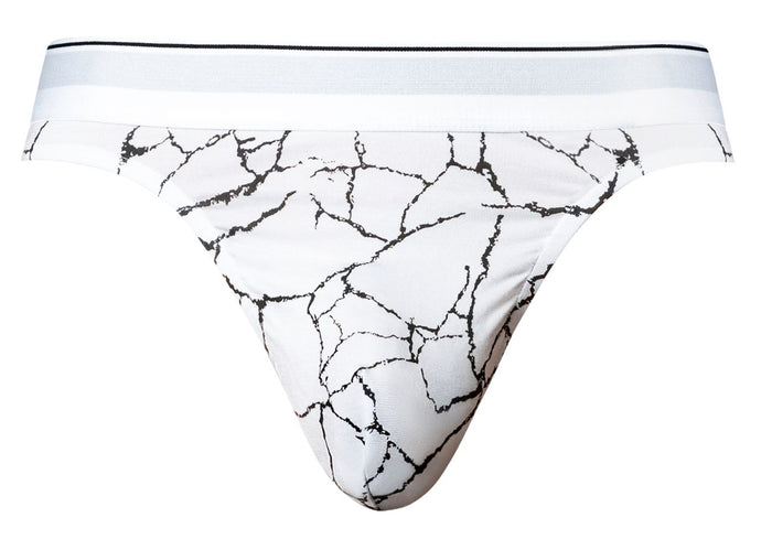 Clever Moda Male Power 412-299 Soo Cumfy Thong Color White-Black