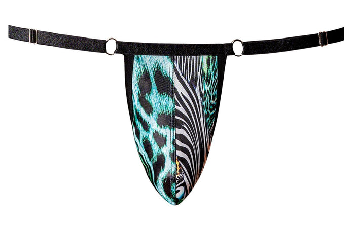 Clever Moda Male Power 451-295 Go Wild Adjustable G-String Color Printed