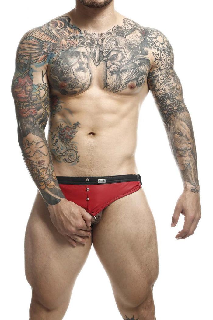 Clever Moda MaleBasics DMBL01 DNGEON Cockring Jockstrap Color Red