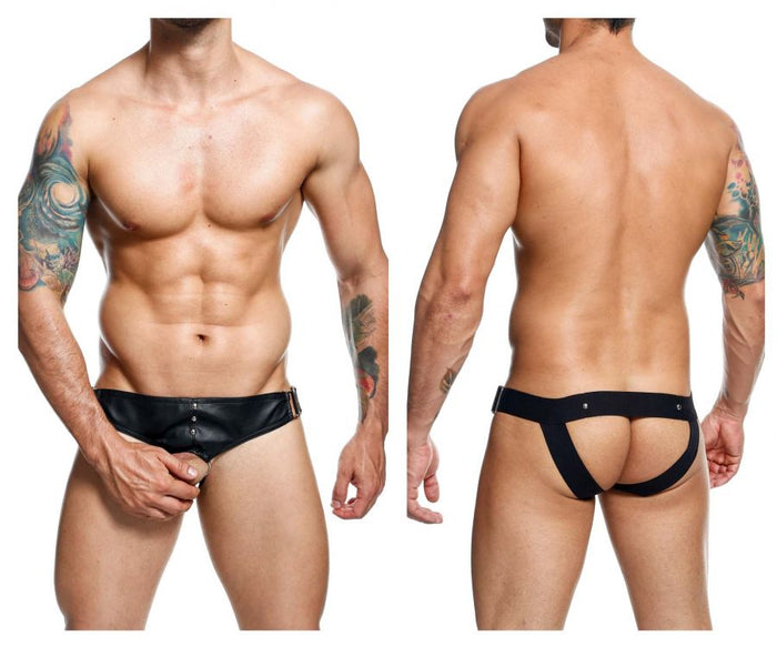 clever moda MaleBasics DMBL01 DNGEON Cockring Jockstrap Color Black