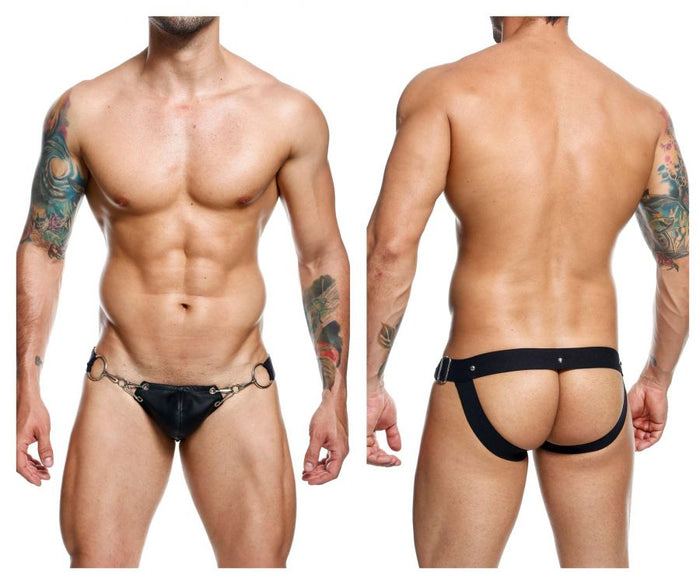 clever moda MaleBasics DMBL03 DNGEON Snap Jockstrap Color Black
