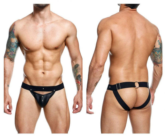 clever moda MaleBasics DMBL04 DNGEON Peakaboo Jockstrap Color Black