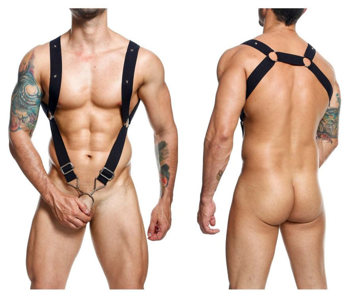 clever moda MaleBasics DMBL06 DNGEON Straigh Back Harness Color Black