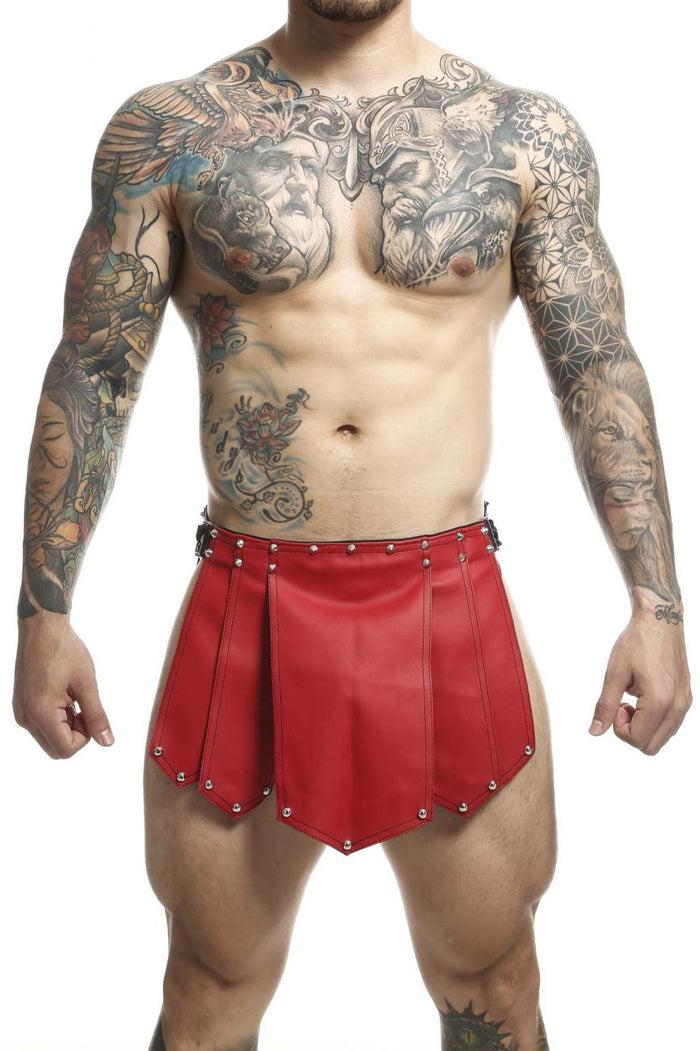 Clever Moda MaleBasics DMBL10 DNGEON Roman Skirt Color Red
