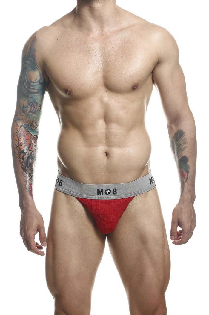 Clever Moda MaleBasics MBL107 MOB Classic Fetish Jock 3 Inches Jockstrap Color Red