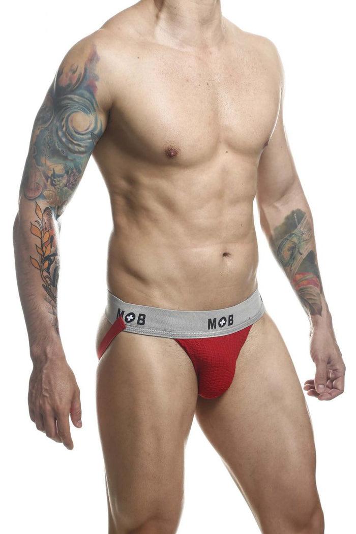 Clever Moda MaleBasics MBL107 MOB Classic Fetish Jock 3 Inches Jockstrap Color Red