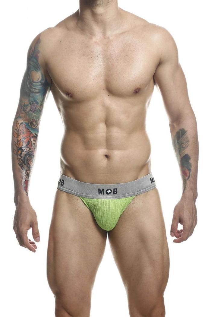Clever Moda MaleBasics MBL107 MOB Classic Fetish Jock 3 Inches Jockstrap Color Green